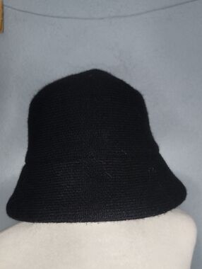 Britts Knits Black Knit Bucket Hat